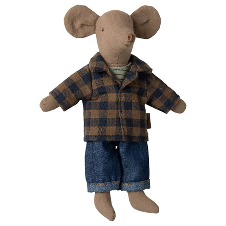 Maileg Mom/Dad Mouse Clothes, Brown Shirt and Pants