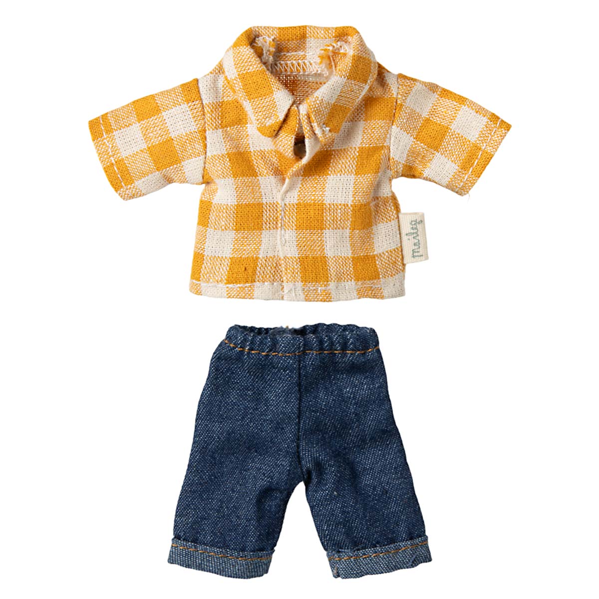Maileg Mom/Dad Mouse Clothes, Yellow Shirt and Pants