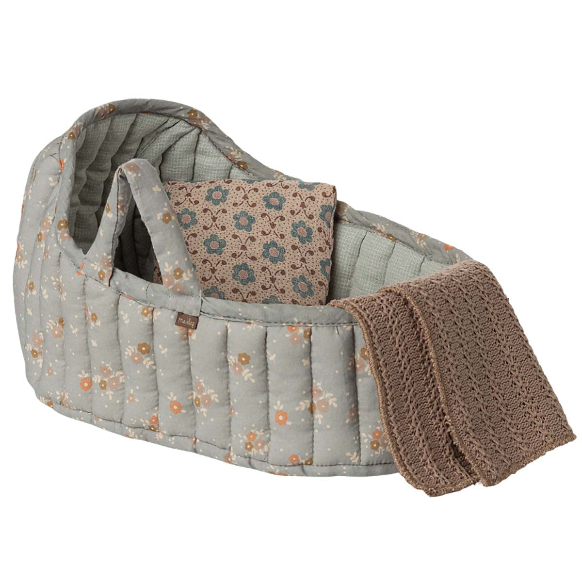 Maileg Large Carry Cot, Blue