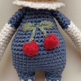 Patti Oslo Organic Crochet Doll, Britney Bunny Cherry Blossom