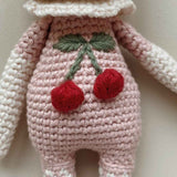Patti Oslo Organic Crochet Doll, Britney Bunny Cherry Blossom