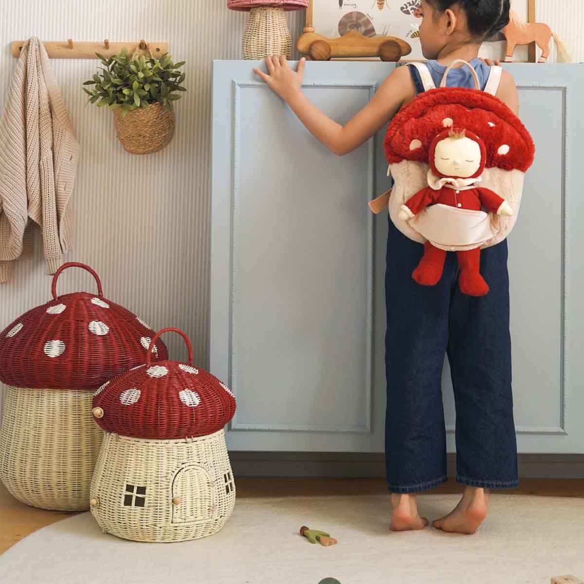 Olli Ella Dozy Dinkum Baby Doll, Toadstool