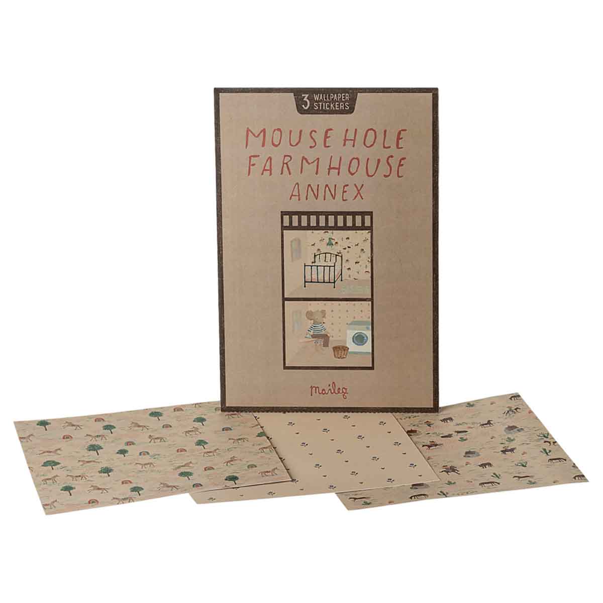 Maileg Wallpaper Set for Mouse Hole Farmhouse  Annex