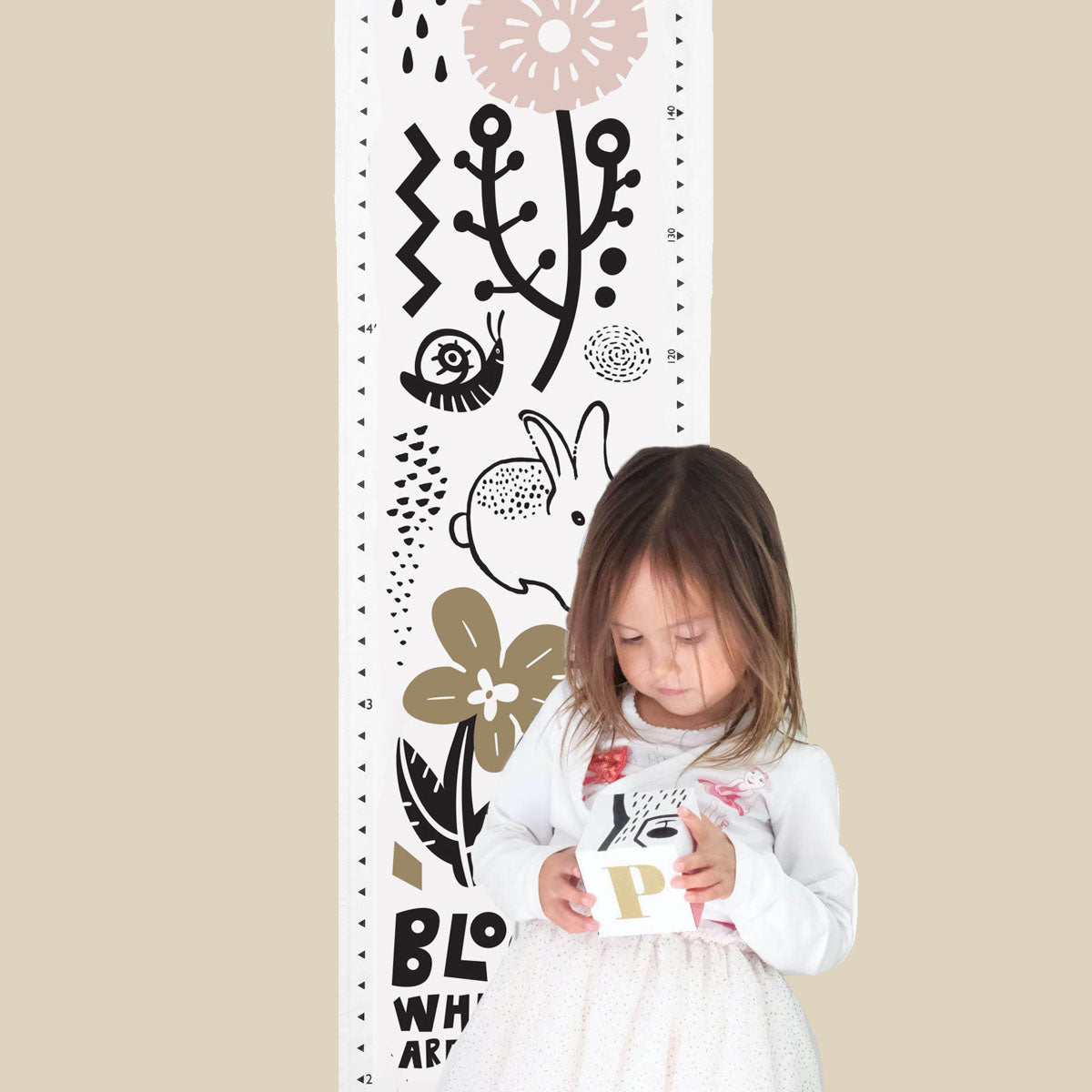 Wee Gallery Canvas Growth Chart, Bloom