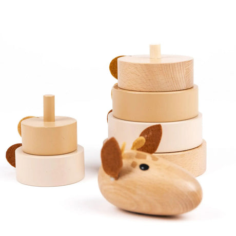 Giraffe Wooden Stacking Pyramid