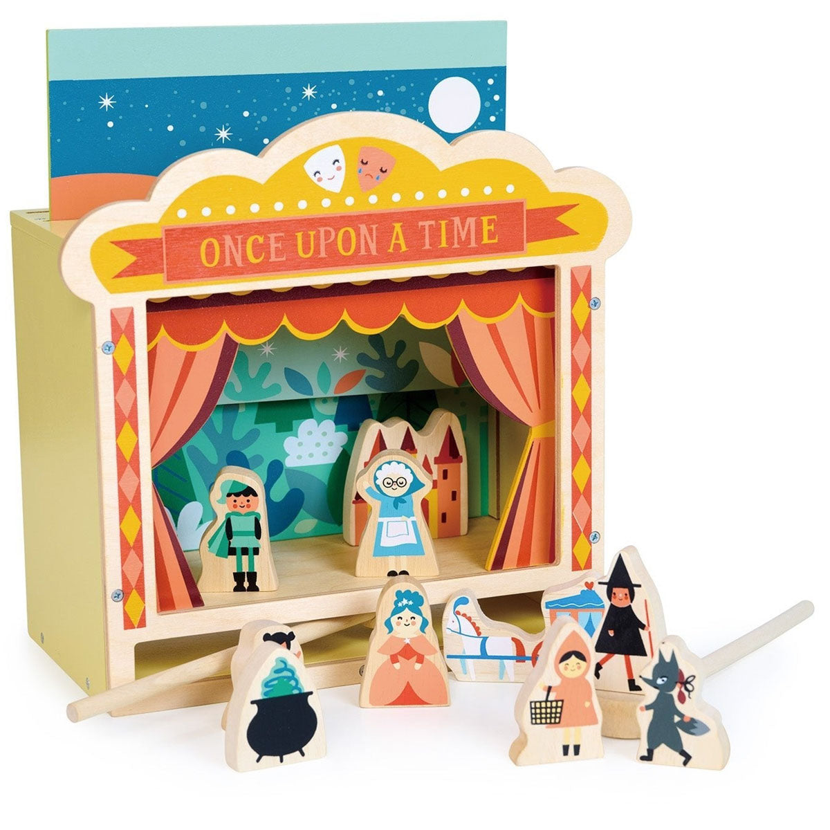 Wooden Tabletop Magnetic Puppet Theater