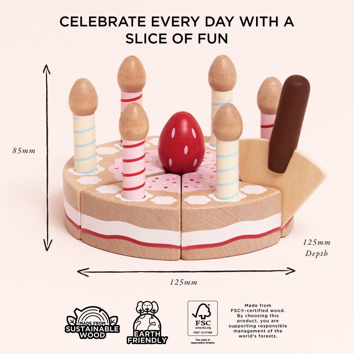 Le Toy Van Slicable Birthday Cake
