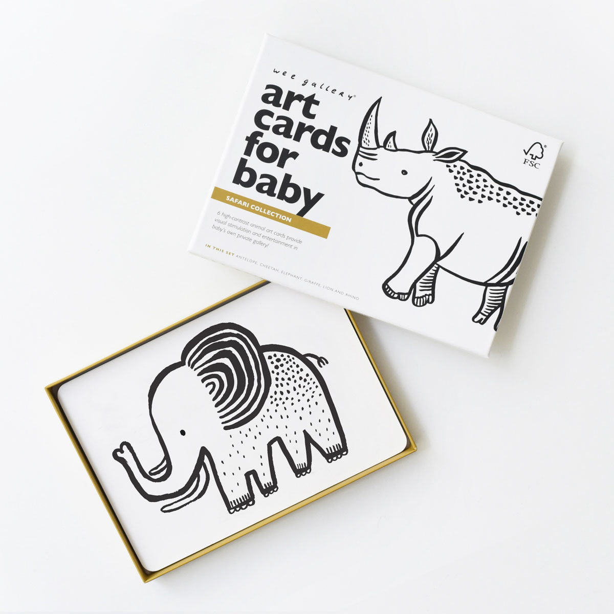 Art Cards for Baby, Safari Animals