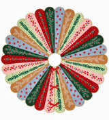 Holly Jolly Embroidered Tree Skirt