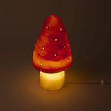 Egmont Heico Small Mushroom Lamp with Dimmer, Brick Red