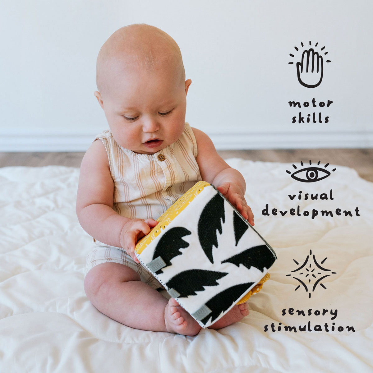 Wee Gallery Baby Sensory Soft Block, Jungle