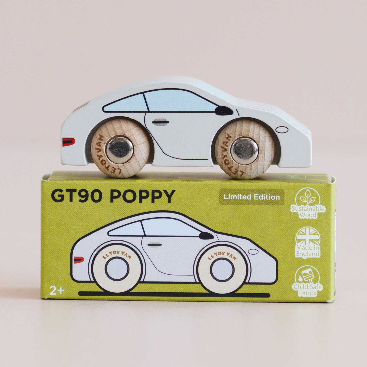 Wooden Matchbox Car, No. 16 GT90 Poppy