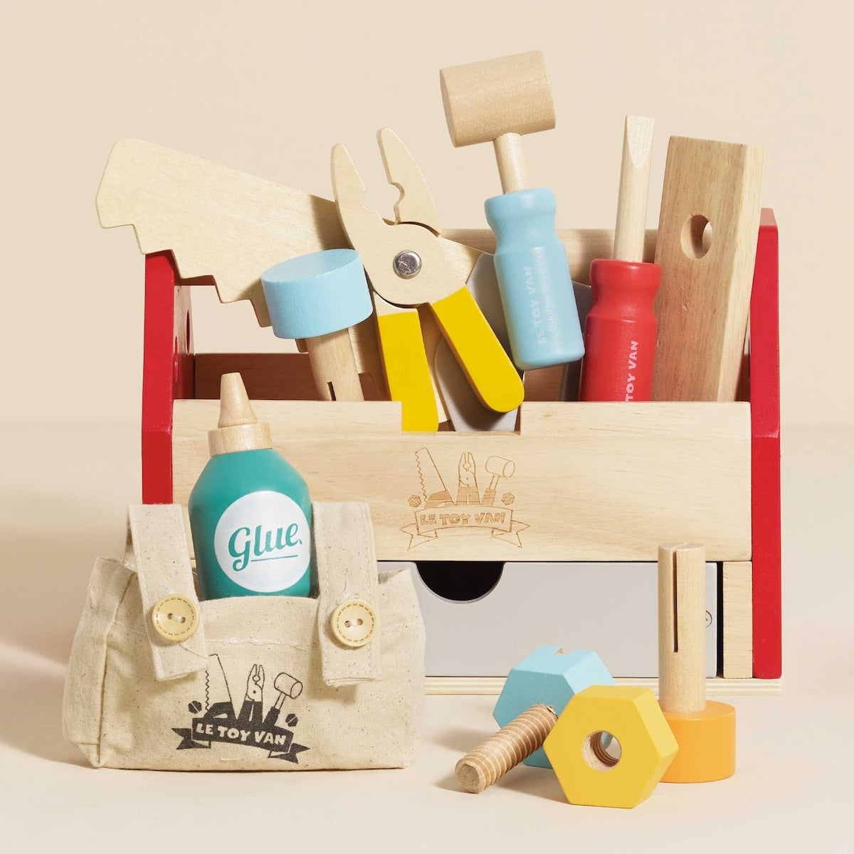 トールペイント：ヒンデローペン　ランドリーBOX Le Toy Van Wooden Tool Box – My Sweet Muffin