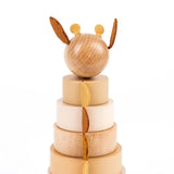 Giraffe Wooden Stacking Pyramid