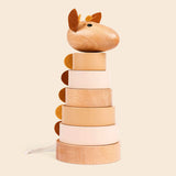 Giraffe Wooden Stacking Pyramid
