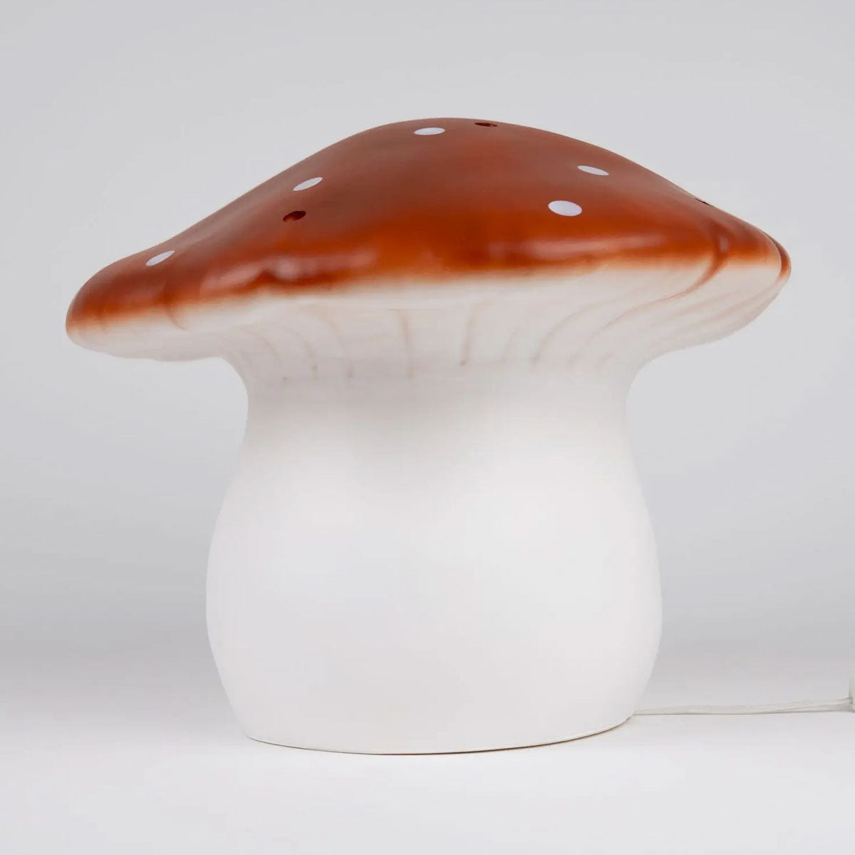 Egmont Heico Large Mushroom Lamp with Dimmer, Red Brick