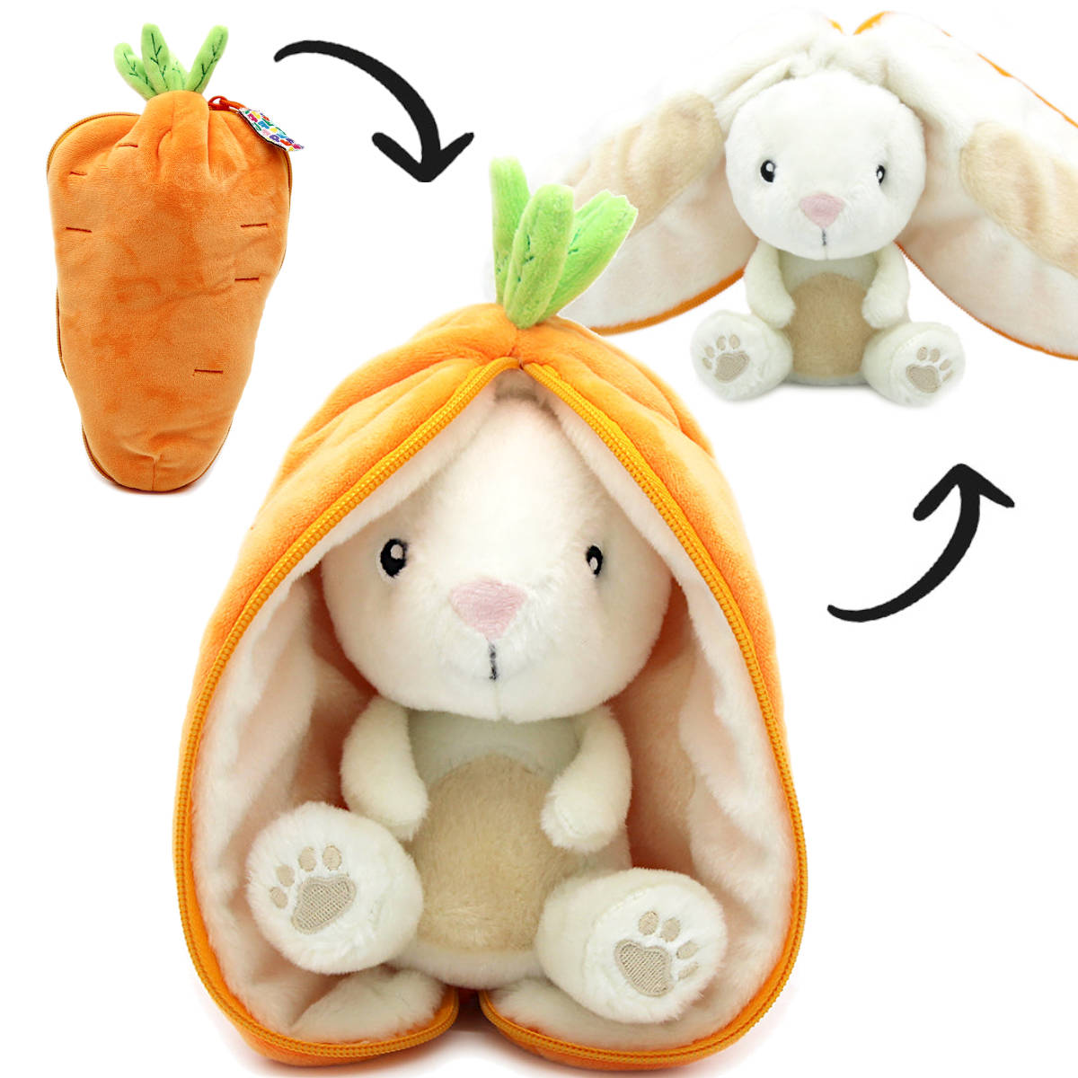 Flipetz Gadget the Rabbit/Carrot Plush Doll – My Sweet Muffin