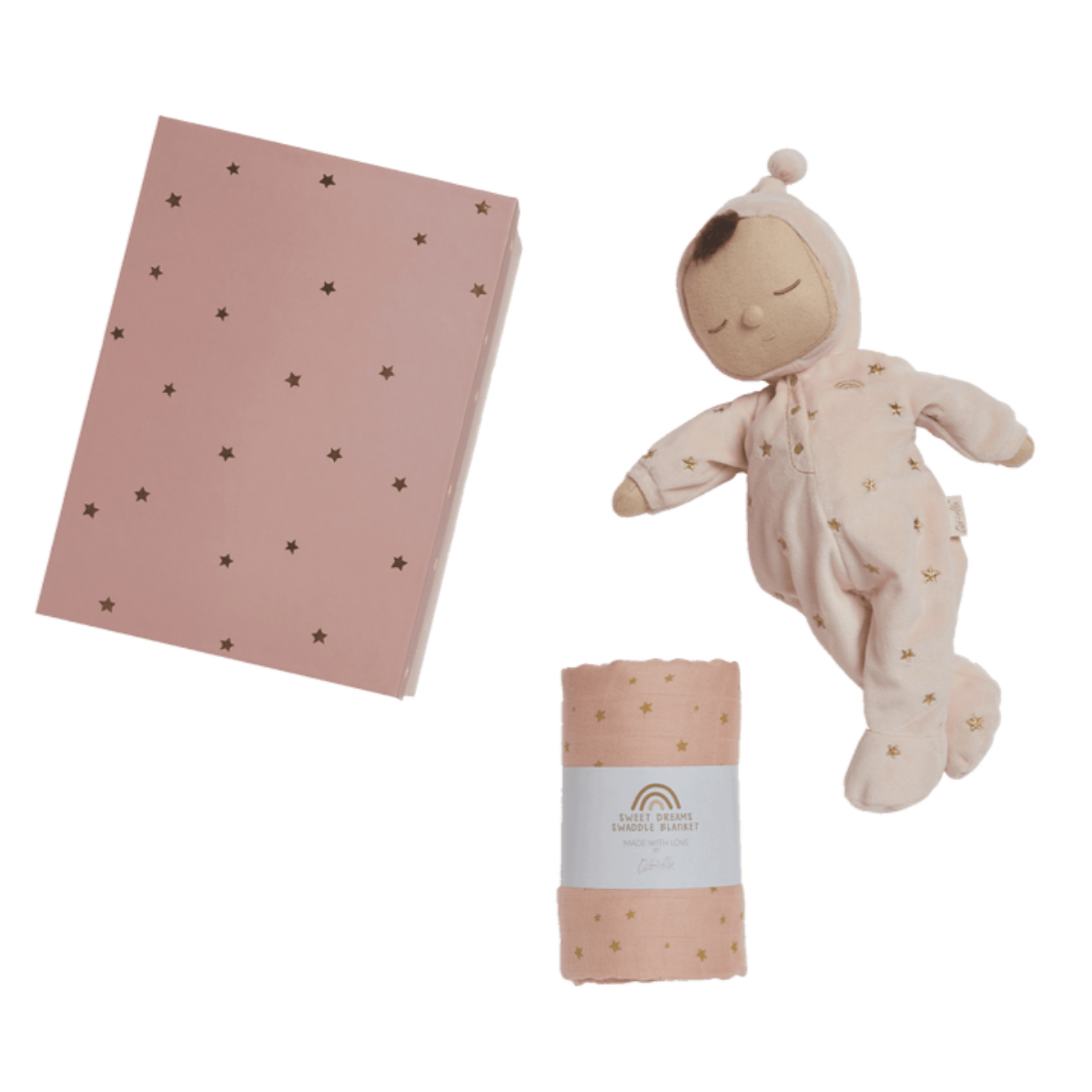 Olli Ella Lullaby Dozy Dinkum Gift Set, Luna Pink