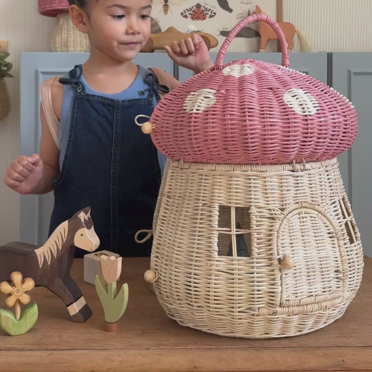 Olli Ella Mushroom Dollhouse, Musk