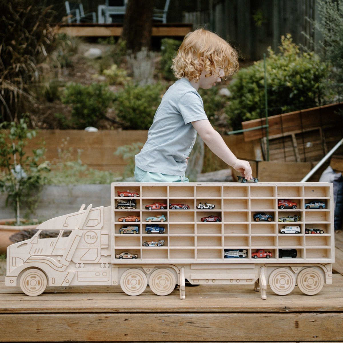 Toy Car Storage Wooden Truck – My Sweet Muffin