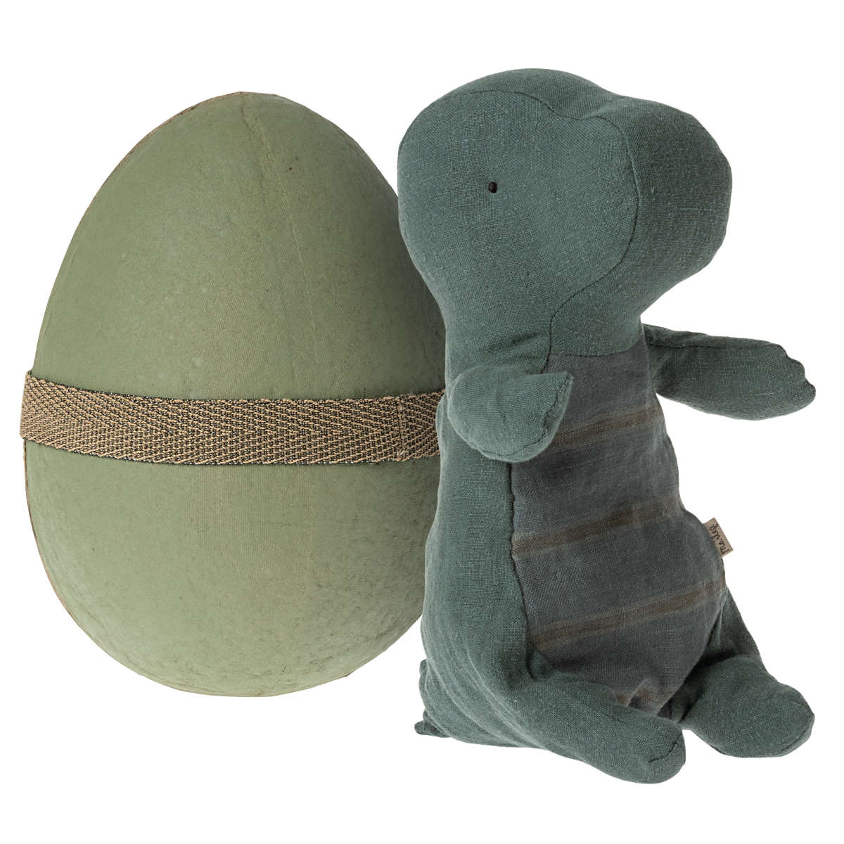 Maileg Gantosaurus in Egg, Small, Dark Petrol