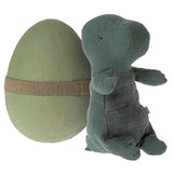 Maileg Gantosaurus in Egg, Small, Dark Petrol