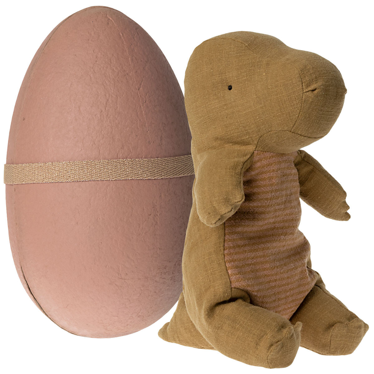 Maileg Gantosaurus in Egg, Medium, Dark Ocher