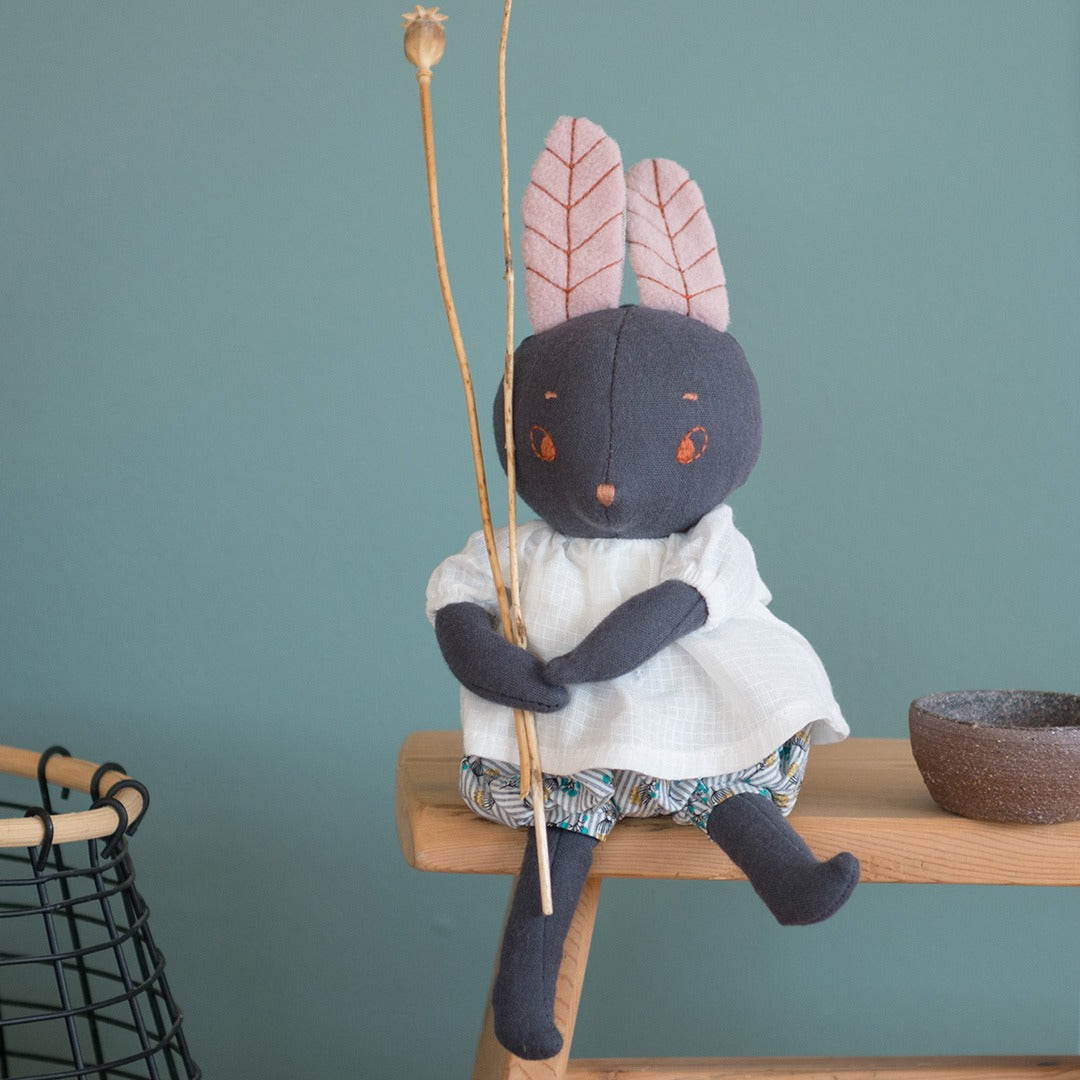 Lune the Rabbit - Stuffed Activity Toy - Moulin Roty