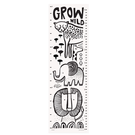 Wee Gallery Canvas Growth Chart, Safari