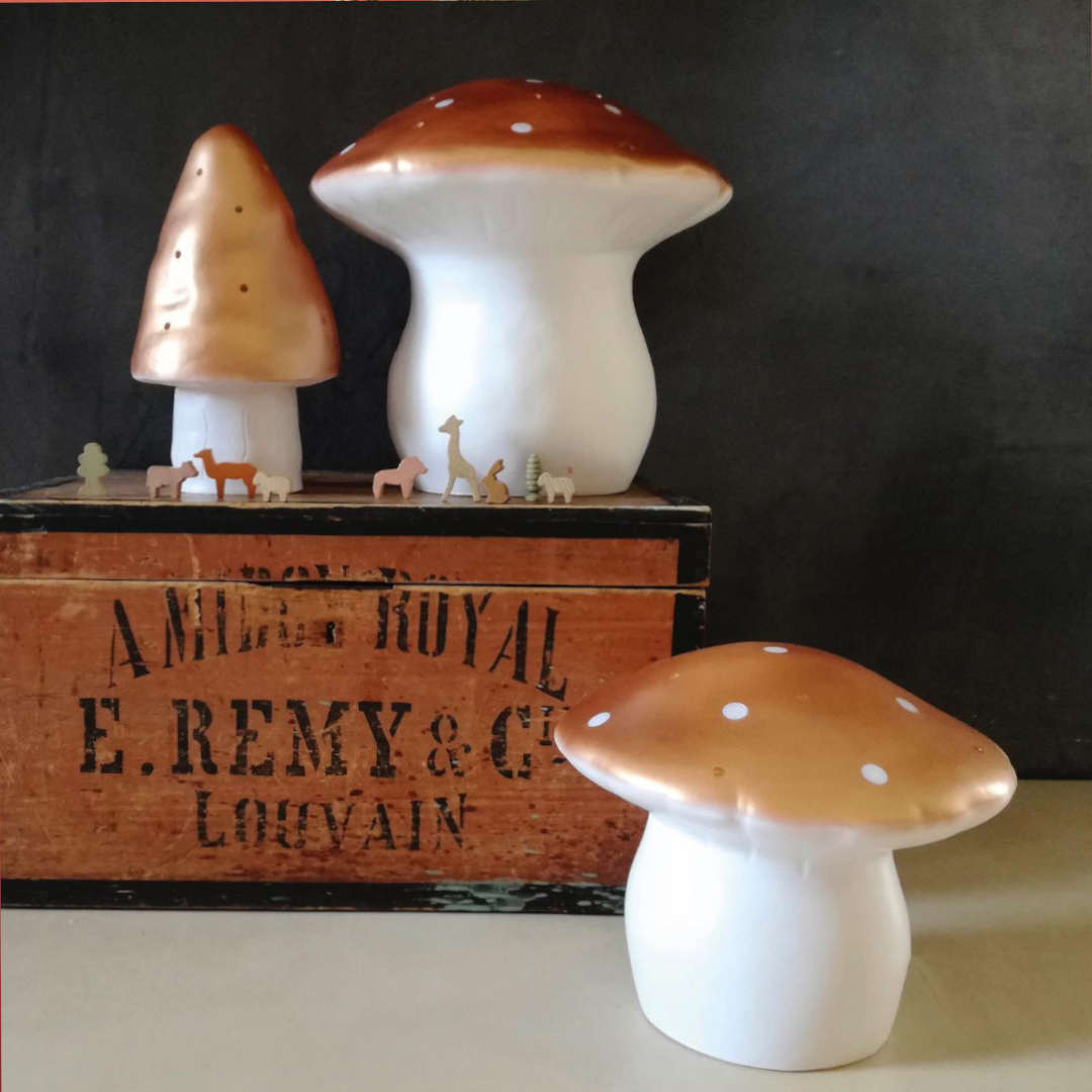 Egmont Heico Small Mushroom LED Lamp, Copper