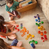Grapat 18 Wooden Coins in 6 Complementary Colors