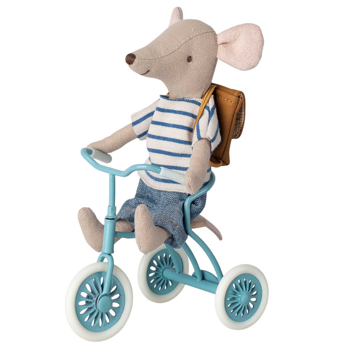 Maileg Tricycle Mouse outfit with Brown Bag for Big Brother/Sister Mouse