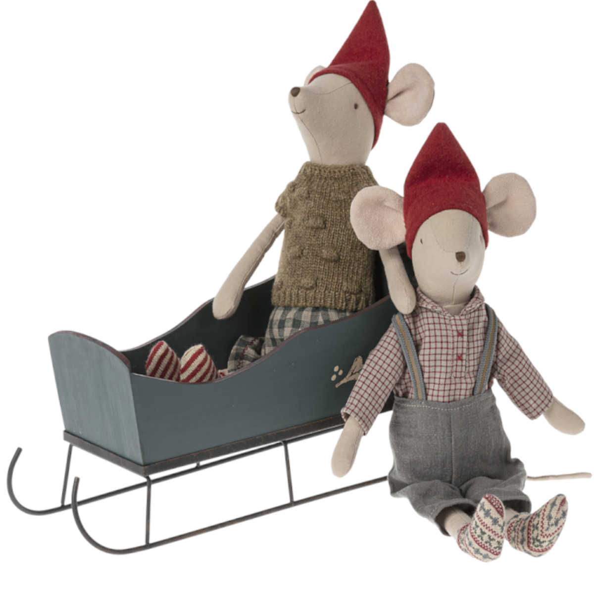 Maileg Medium size Sleigh, Green