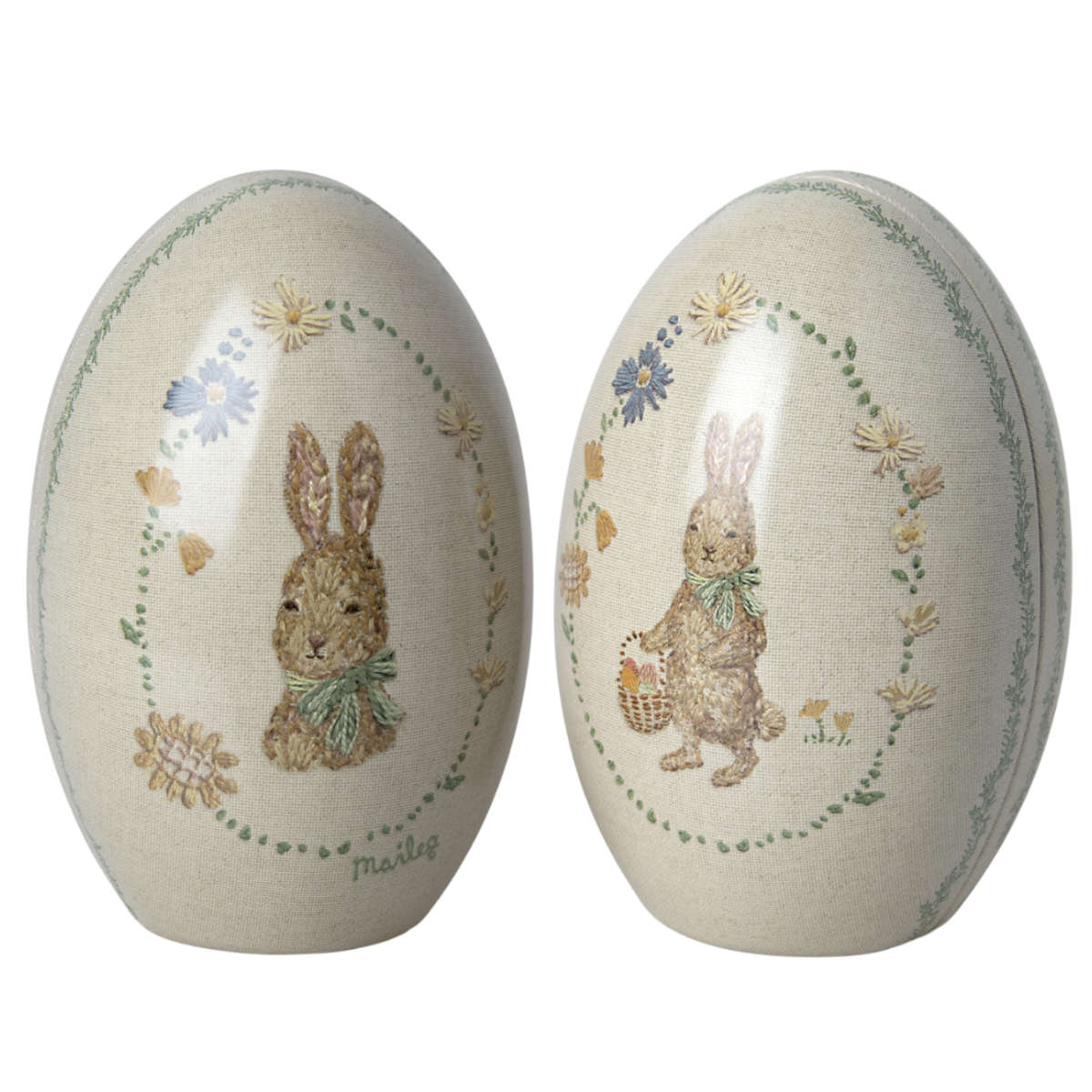 Maileg Metal Nesting Easter Eggs, Green