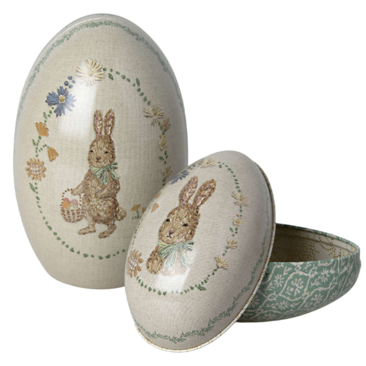 Maileg Metal Nesting Easter Eggs, Green
