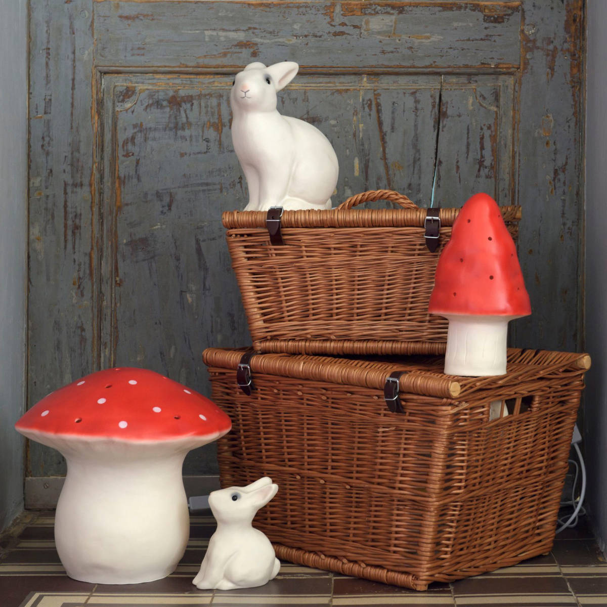 Egmont Heico Small Mushroom LED Lamp, Red