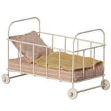 Maileg Metal Doll Crib with Bedding, Rose