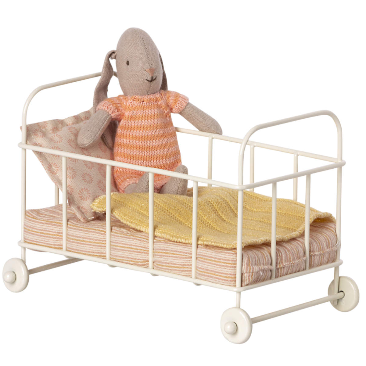 Maileg Metal Doll Crib with Bedding Rose My Sweet Muffin
