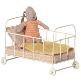 Maileg Metal Doll Crib with Bedding, Rose