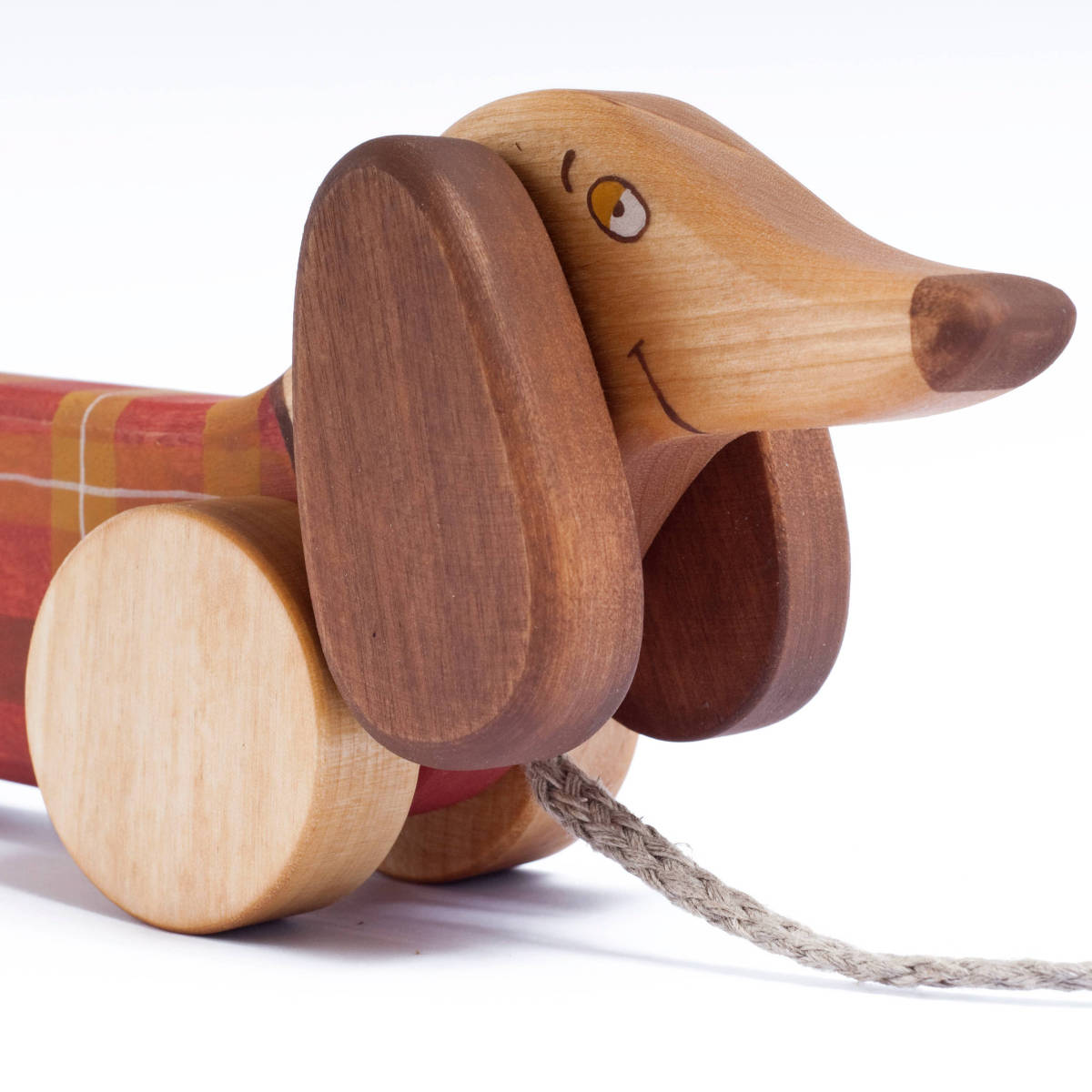 Wooden Pull Toy Dog, Dachshund