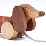 Wooden Pull Toy Dog, Dachshund