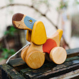 Wooden Pull Toy Dog, Terrier