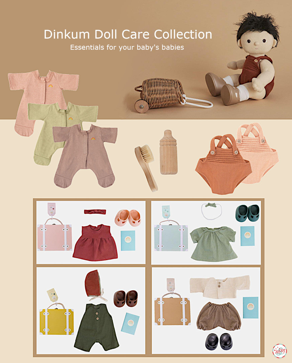 Olli Ella Dinkum Posable Dolls, Tiny (FREE GIFT)