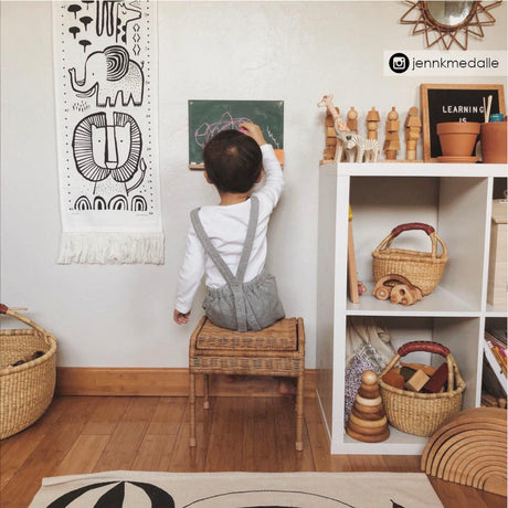 Wee Gallery Canvas Growth Chart, Safari