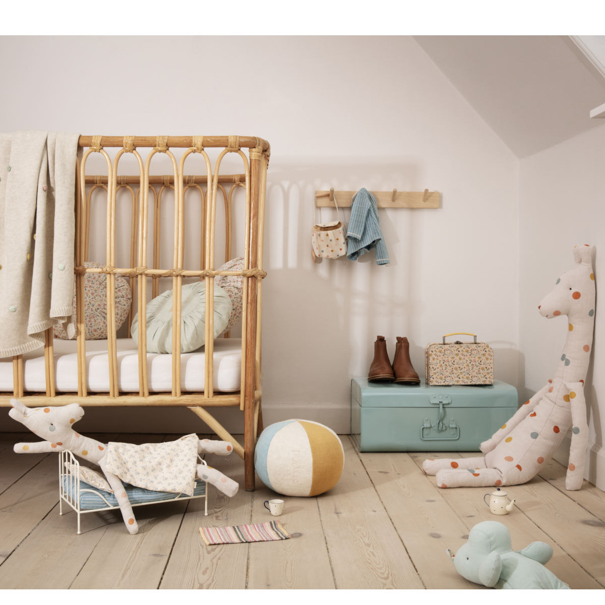 Maileg Mini Trolley, Multi Dots