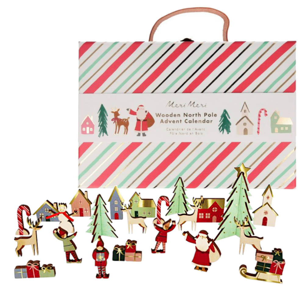 Festive Village Wooden Advent Calendar