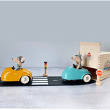Maileg Mouse in a Car with Garage - Final Sale