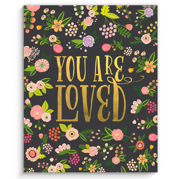 You are Loved Art Print, Black