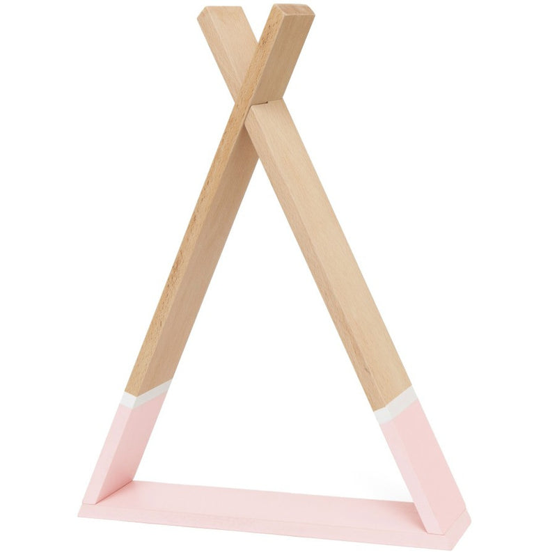 Tipi Wooden Shelf, Pink