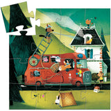 Djeco 16pcs Mini Puzzle, Fire Truck